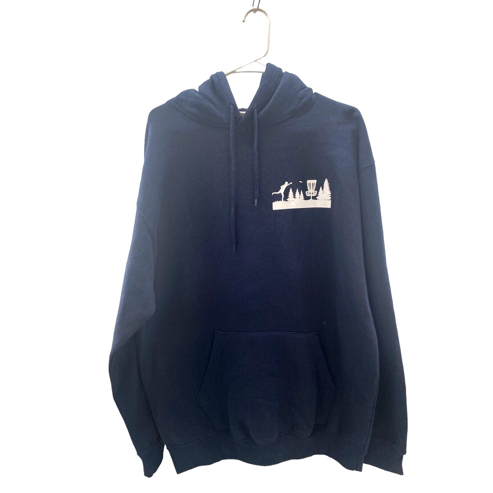 Disc Golf Hardcore Disc Golf Squirrel DG Scene Hoodie L Sweatshirt NAVY